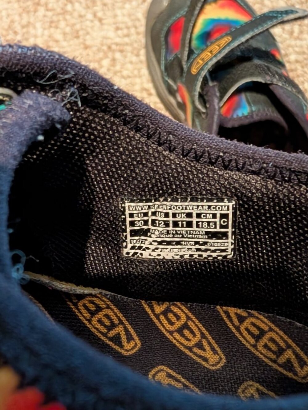 Keen toddler shoes, size 12T. Tie dye. Multi color. - Picture 10 of 11